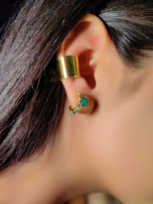 Candongas “Chispa Verde” – Colección Resplandor