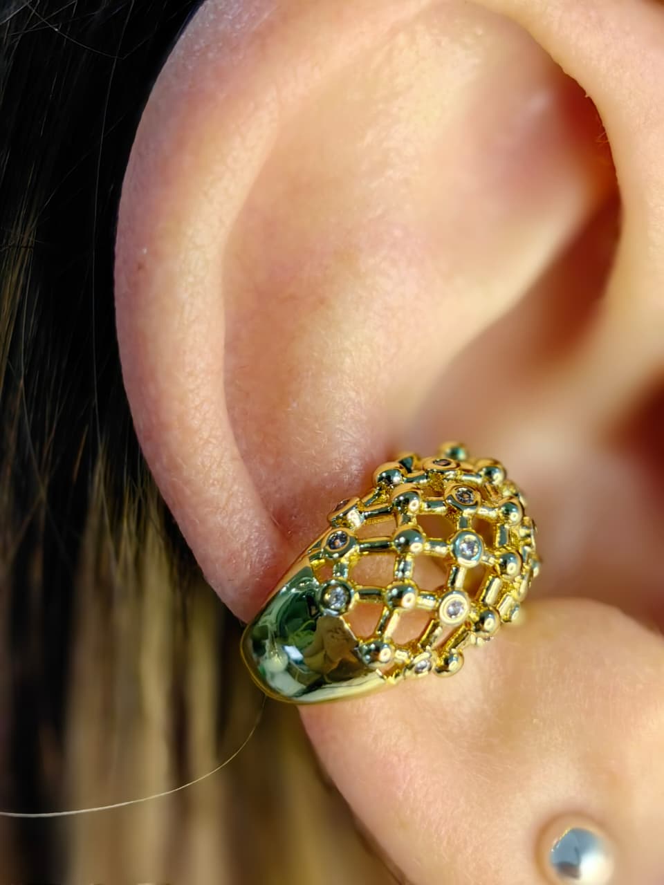 Earcuff Gatsby con Toque de Brillo – Glamour Sutil, Estilo Atemporal