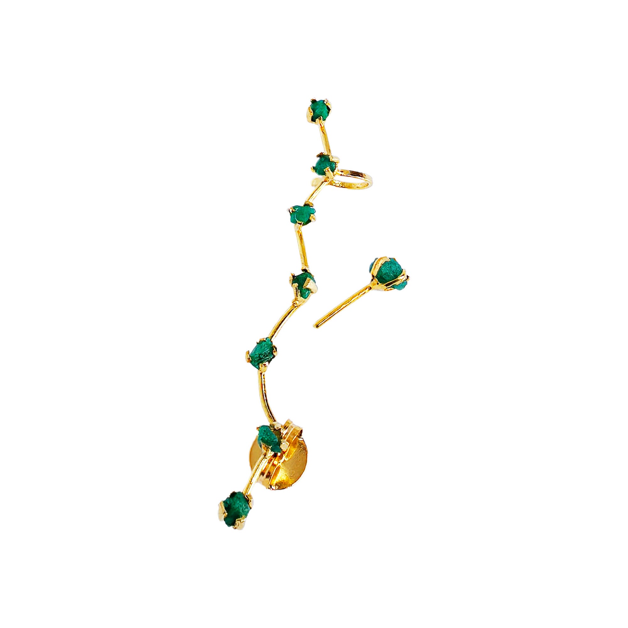 Artepinza Constelación – Esmeralda En Bruto Y Baño De Oro 24K