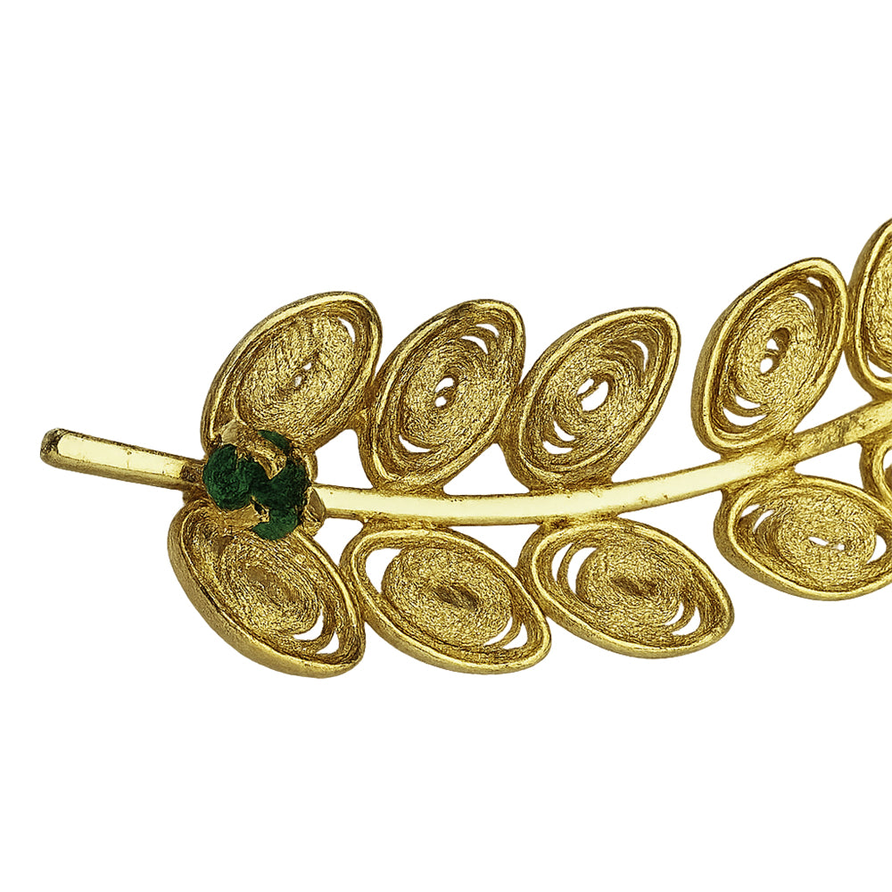 Artepinza Minihelecho con Esmeralda en Bruto – Joya de Filigrana