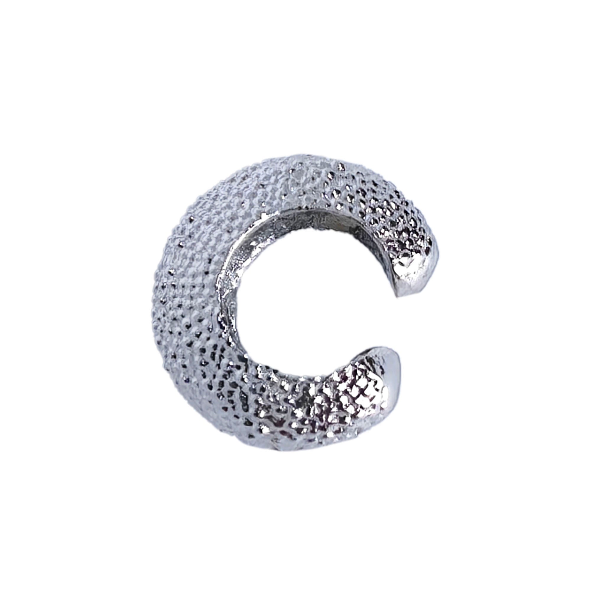 Earcuff Puntillismo Plateado – Baño De Plata